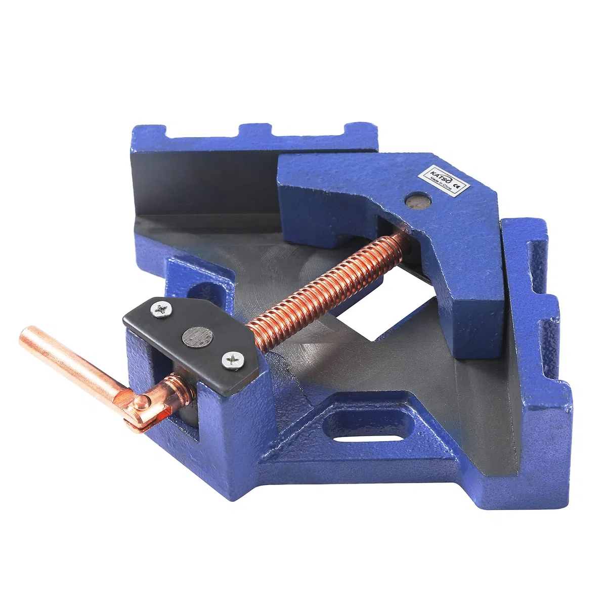 KATSU Pince à Angle Droit à 90 Degrés, Robustes Pince de Soudage étau d'Angle en Fonte Réglable pour Menuiserie Armoire Tiroir Charpentier 402310