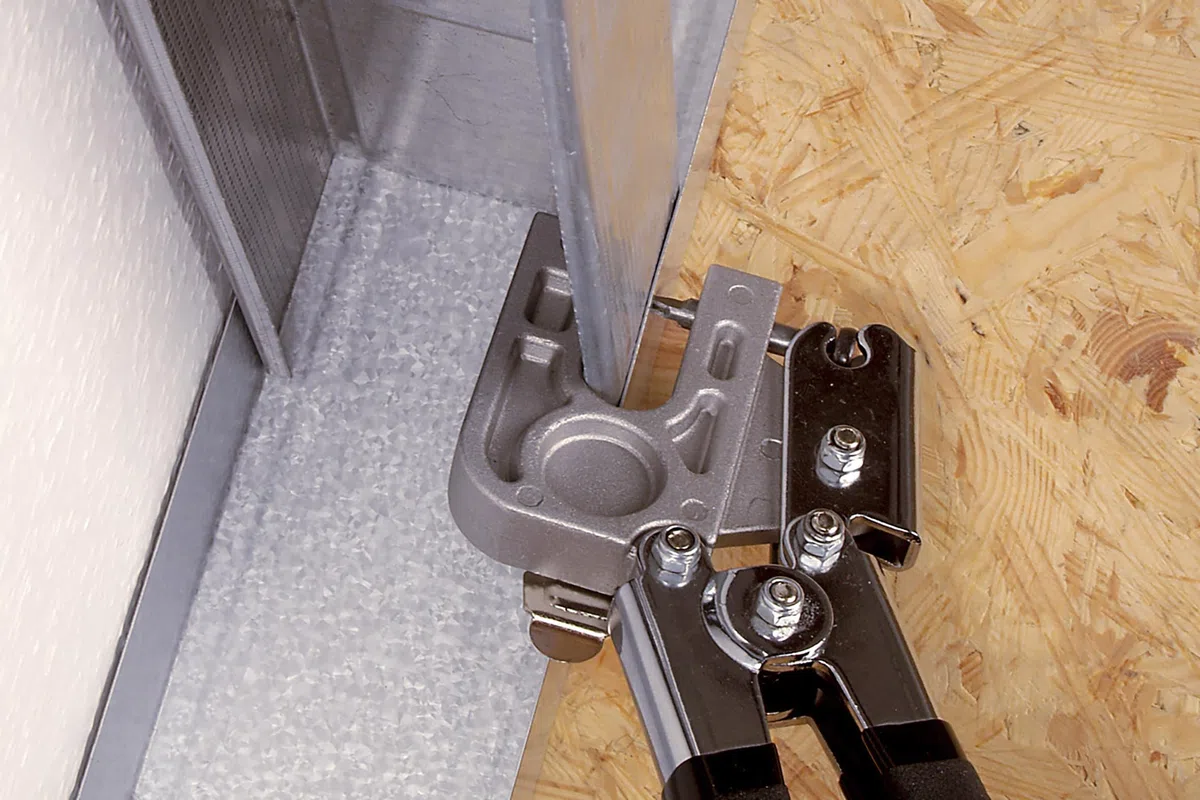 wolfcraft 4029000 - Pince à Sertir pour Plaques de Plâtre - Profilés en C et un U - Épaisseur max. 2 x 0,6 mm