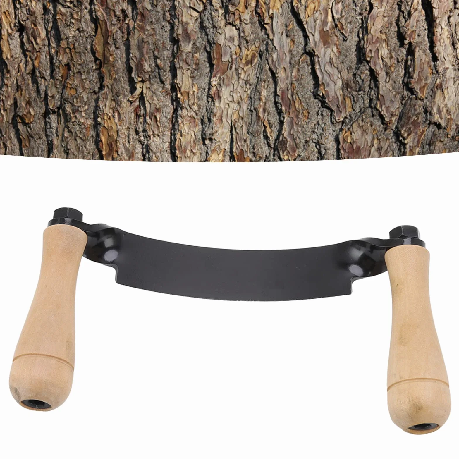 Couteau à écorce Lame En Acier Au Tungstène Manche En Bois Confortable Rasage Précis Haute Netteté Couteau à Tirage Incurvé Pour Charpentiers En Bois Tourneurs Et Sculpteurs Sur(10 pouces)