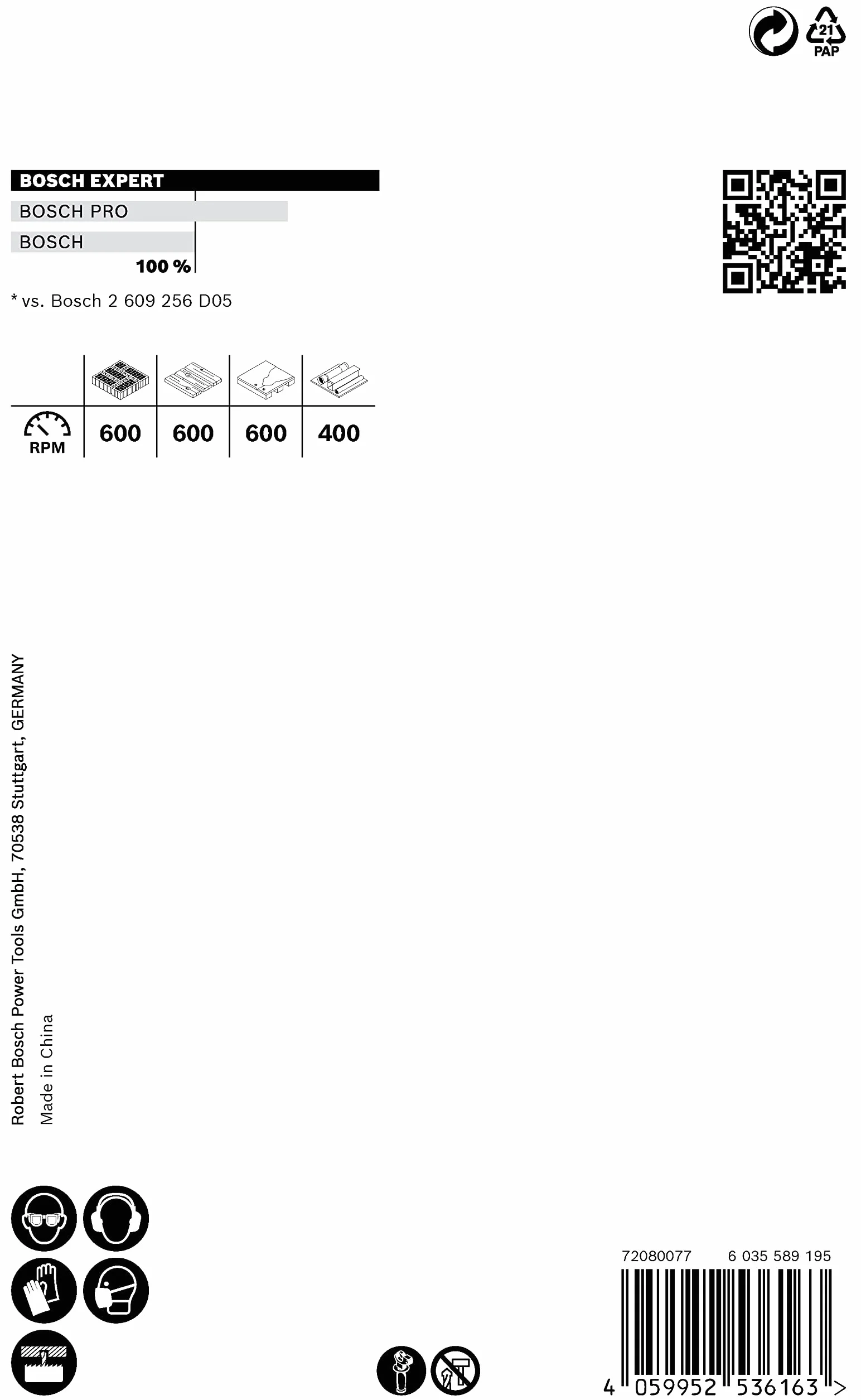 Bosch 1x Scies trépans EXPERT Construction Material (pour Bois résineux, Panneau aggloméré, Ø 68 mm, Professional Accessoire Perceuses/visseuses rotatives)