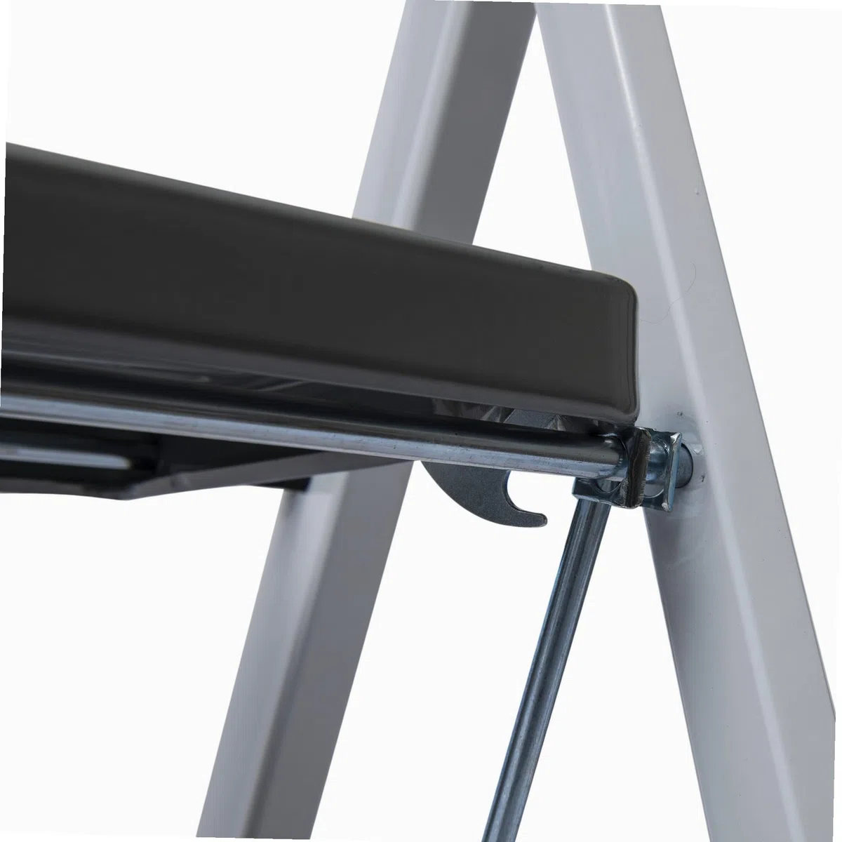 WERKA PRO Marchepied 2 Marches Pliable - Métal Peint - Garde-Corps Sécurisé - Capacité 150 kg - Compact et Robuste pour Bricolage - Stabilité Excellente