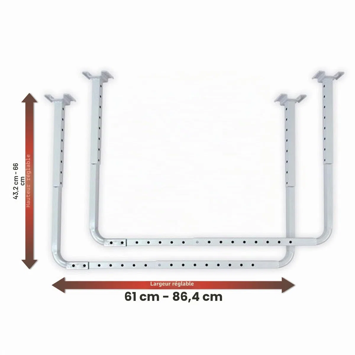 HyLoft 80842-10 Kit de support de rangement réglable de plafond pour garage Blanc 83,8 x 86,4 cm