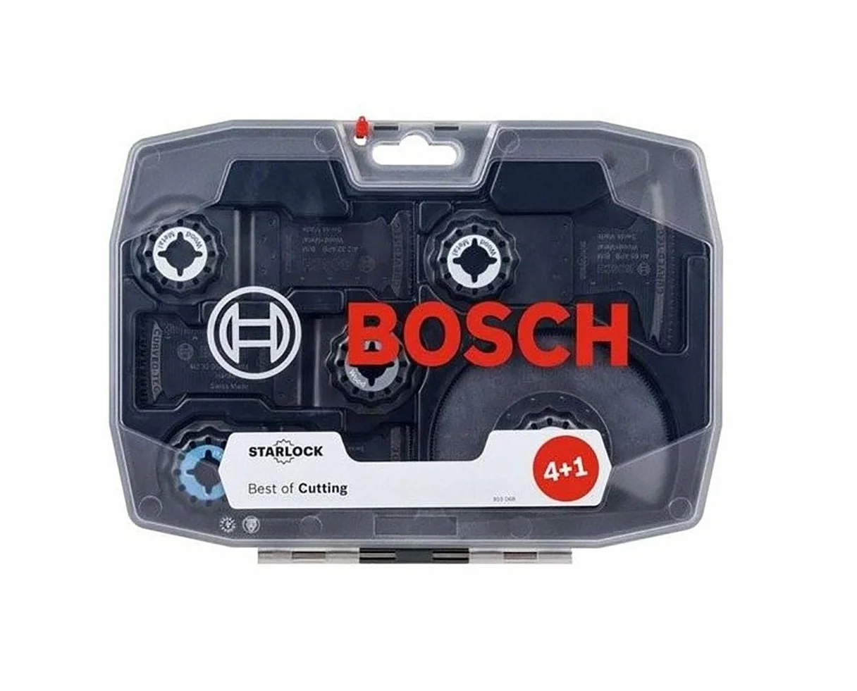 Bosch Coffret de 5 Lames Plongeantes Starlock/pour Outils Multifonctions avec Carbure de Tungstène Starlock (pour Bois et Tétal; Best of Cutting)