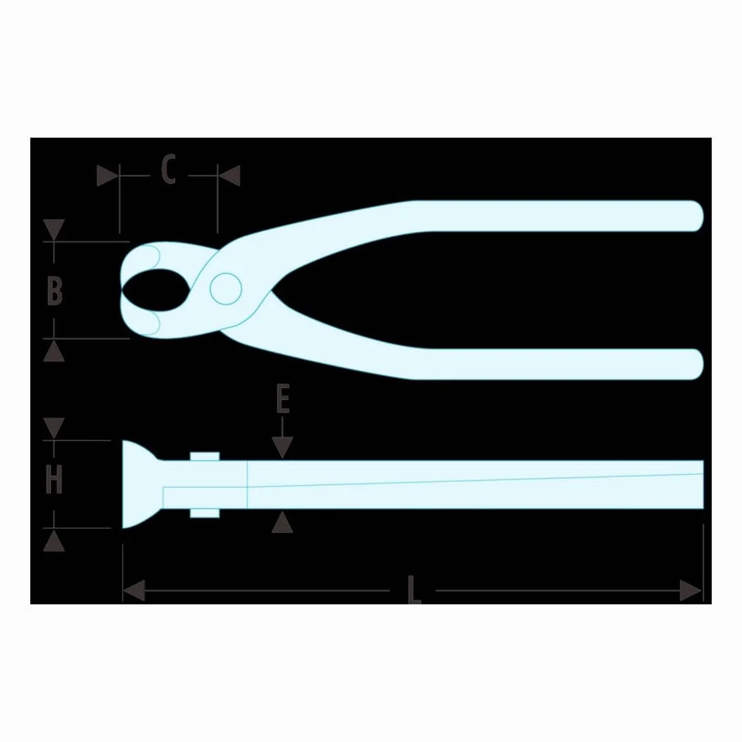 FACOM - Tenaille Type Russe - 495A.25EL - Branches Semi-Rigides et Arrondies - Taillants Traités Dureté 60/62 HRc - Excellente Capacité de Coupe - Matériau Robuste et Durable - Tête Polie