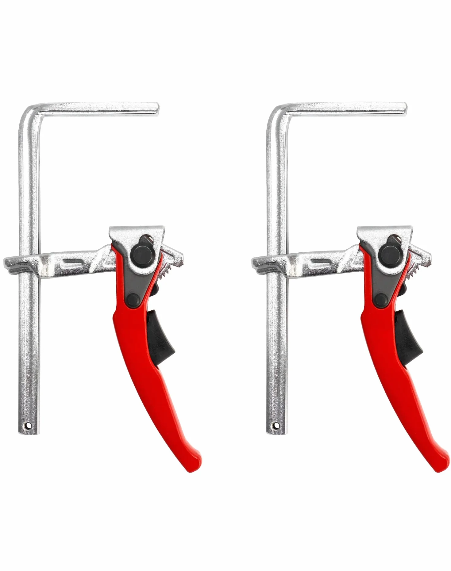 QWORK® Pince de table à cliquet, pince de serrage à dégagement rapide avec capacité de 160mm po et profondeur de gorge de 60mm po pour le ponçage et la coupe, 2 pièces