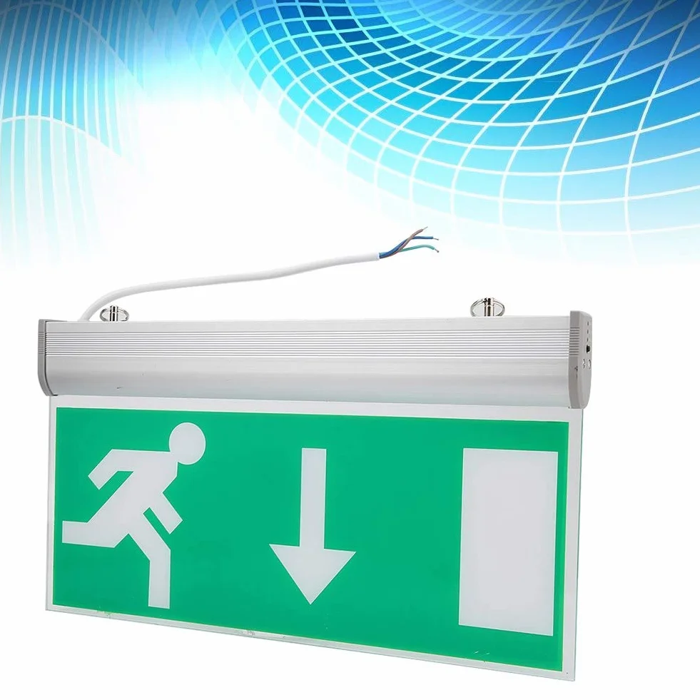 Lumière de Signe de Sortie de Secours de LED, Évasion de Sécurité Évacuation Indicateur lumière Haute luminosité Panneau d'indication de sortie/de secours sortie éclairage signe Détectiondes Pannes