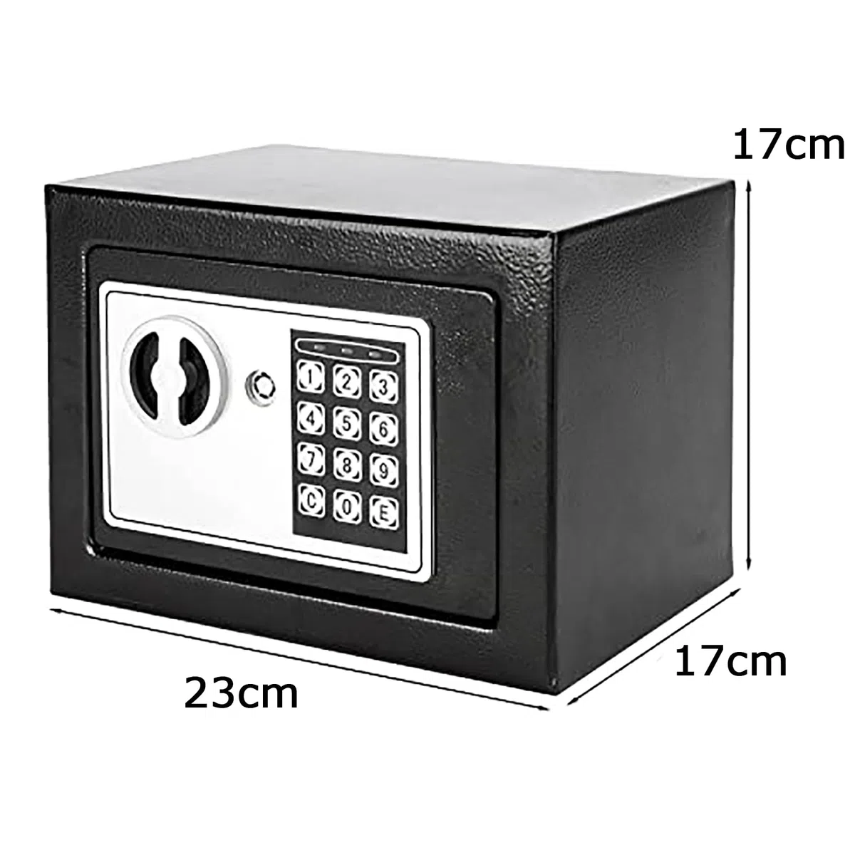 Alightup Coffre Fort Coffre-Fort électronique de Luxe à Verrouillage | numérique Home Office Hotel Business Jewelry Gun Cash Use Storage Money Gris avec Code/2 Clés - 4,8L (23 x 17 x 17 cm)