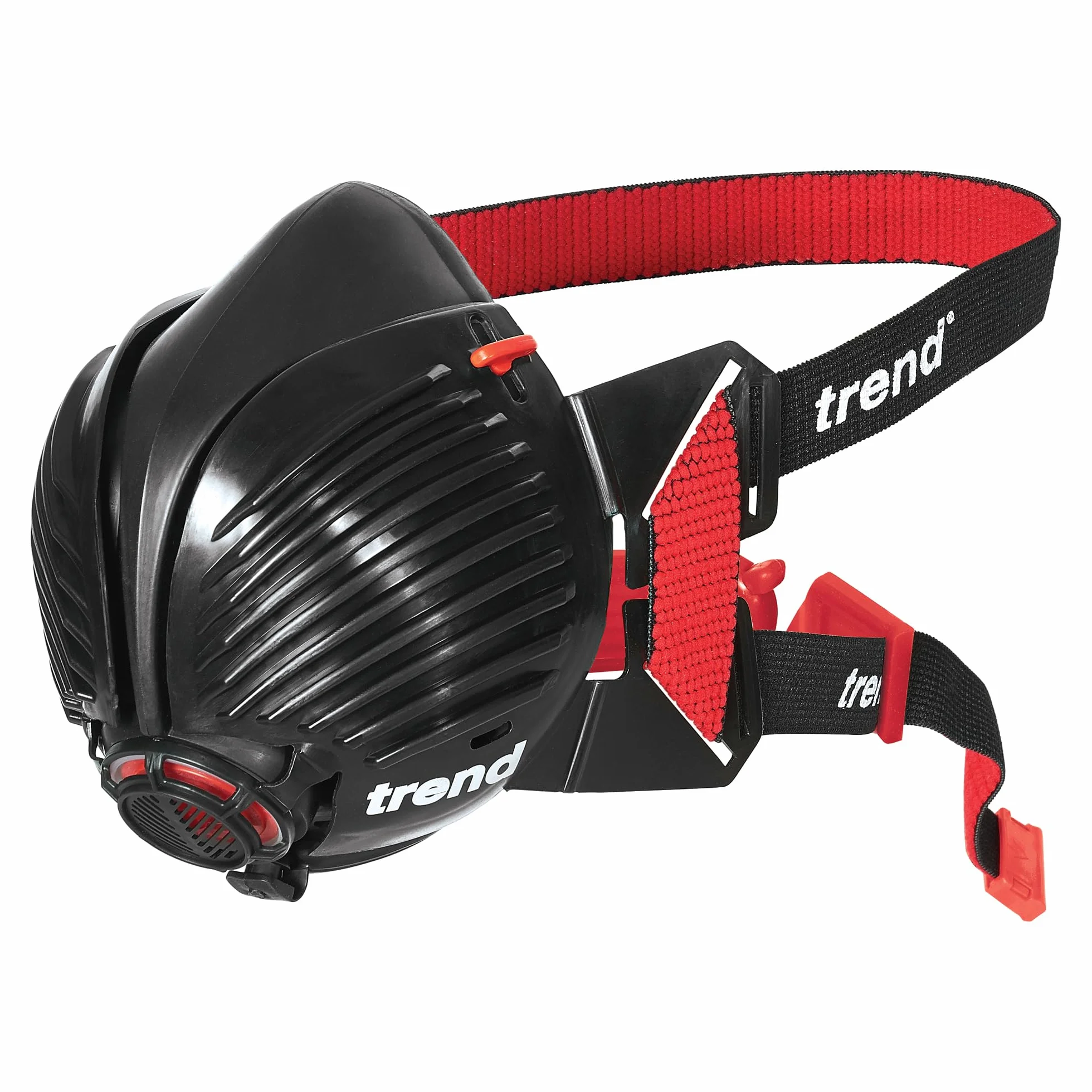 Trend Respirateur réutilisable ML Stealth Dust Mask P3, APF20 X WEL, filtres remplaçables inclus, couleurs assorties (noir/rouge ou noir/vert), taille M-L, STEALTH/ML