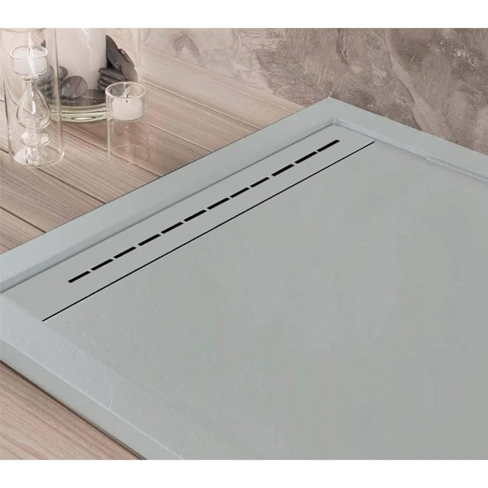 Maier Oasis Receveur de douche 90 x 90 cm en pierre Gris clair