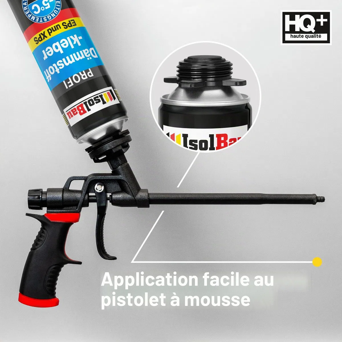 Isolbau Colle isolante B2 - 3 x 750 ml de colle périmétrique pour panneaux EPS et XPS - Mousse adhésive en polyuréthane 1K pour fixer et isoler