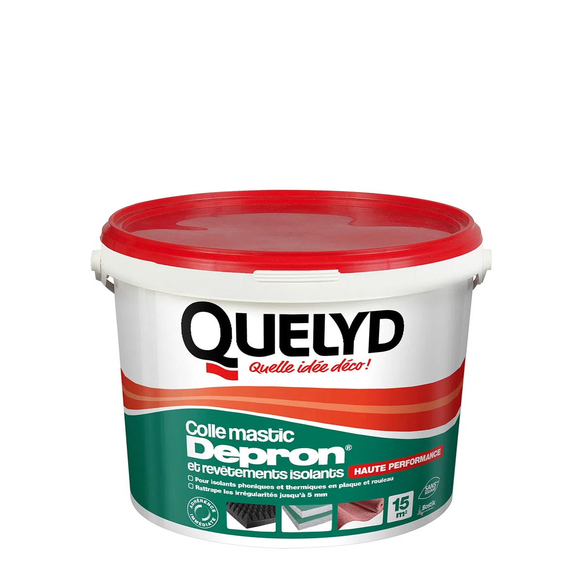 Quelyd 30601868 Colle Mastic DEPRON et revêtements isolants Haute Performance 6 Kg & Quelyd Joints pour Depron – Colle Joint pour Plaques d’Isolation Thermique Depron Quelyd – Couleur : Blanc