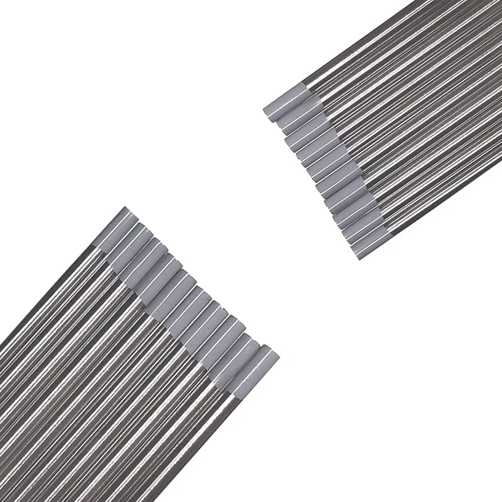 SUSEMSE Lot de 10 électrodes de soudage TIG en tungstène 2 % cérié (gris, 0,040", 1,0 mm*150 mm)