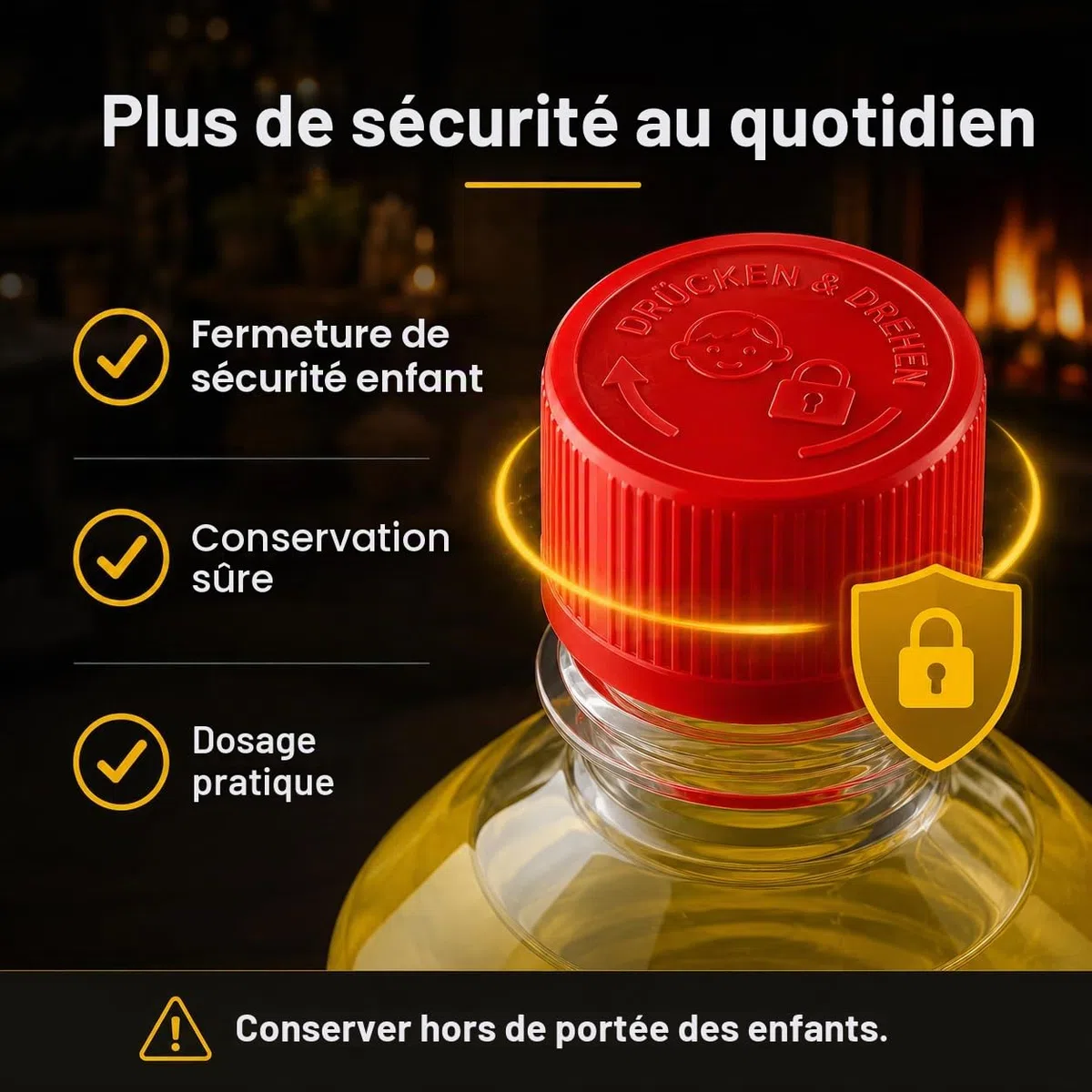 Lot de 12 bouteilles de 1 L de gel combustible inodore pour barbecue, cheminée, pots à feu et fondue – Allume-feu propre et sécurisé – Réf. 310