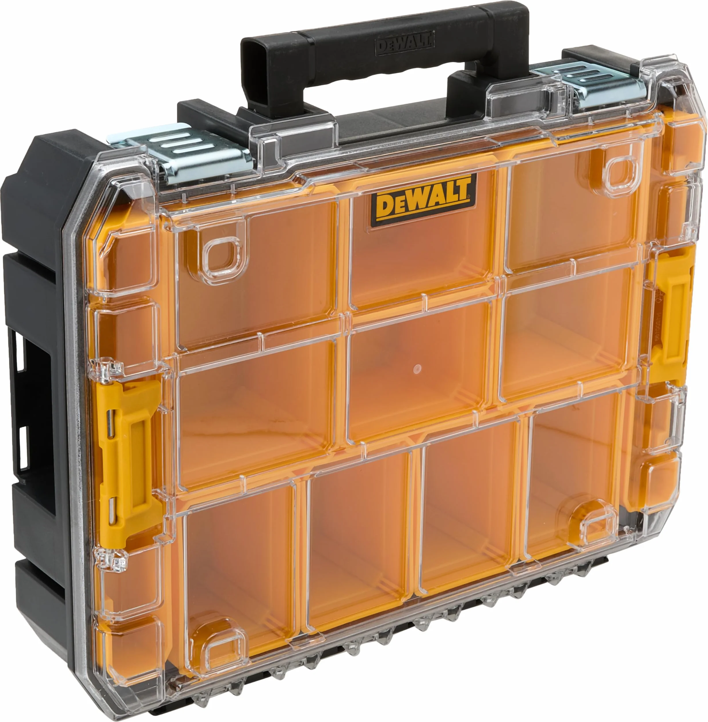 DEWALT Organiseur TSTAK DWST82968-1 - Etanche IP54-7,8L - Pour Petites Pièces et Accessoires - Couvercle en Polycarbonate Transparent