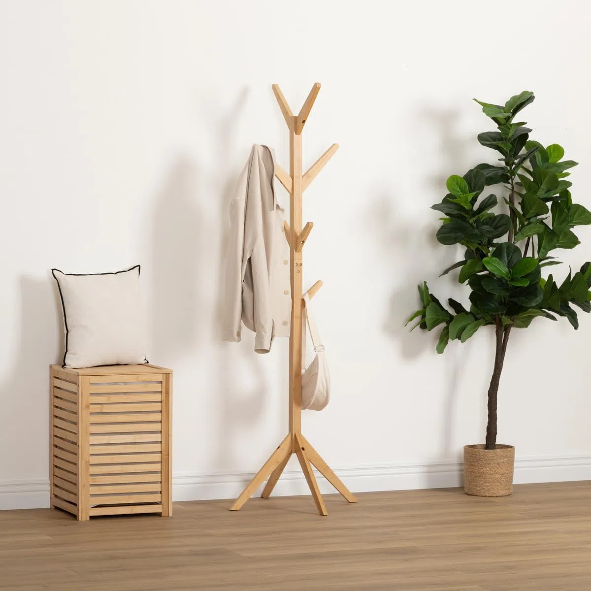 5 five simply smart Porte-manteaux 8 crochets Bambou