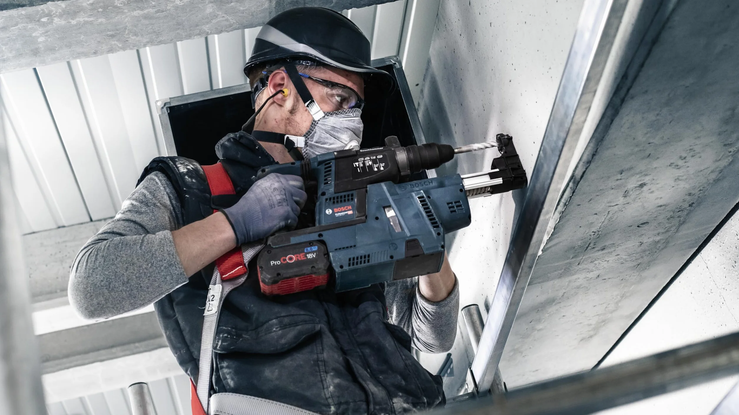 Bosch 1x Foret PRO SDS plus-5X (pour Béton armé, Béton, Ø 32,00 mm, Professional Accessoire Marteau burineur)