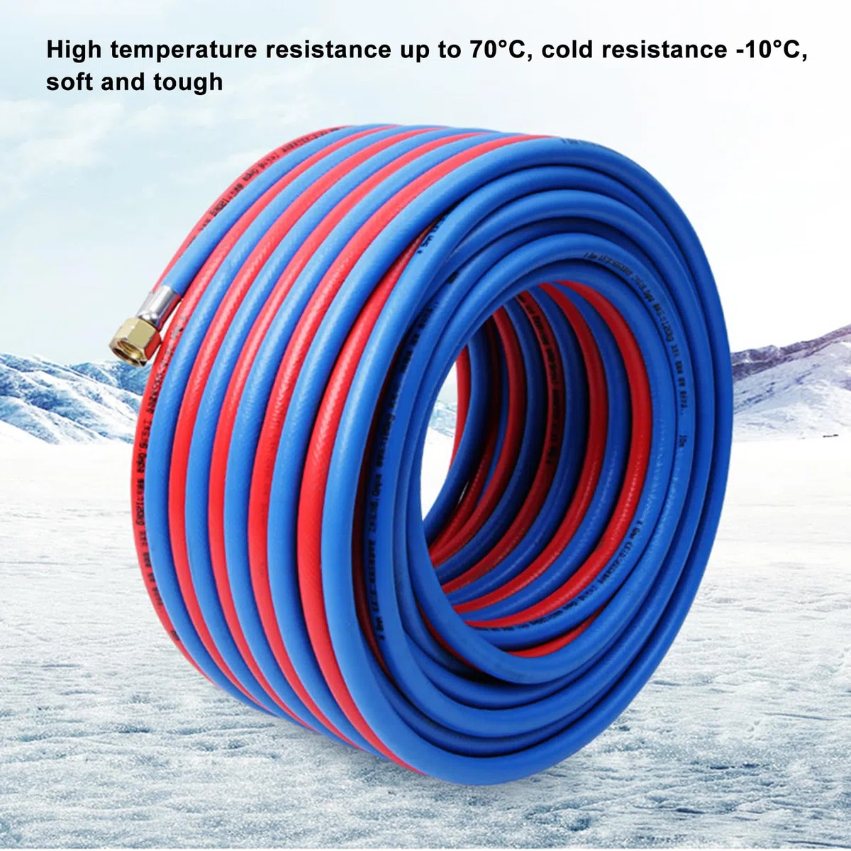 15m,Yiustldd Tuyau Oxygène-Acétylène, Tuyau Pour Chalumeau De Soudage Double Avec Raccord En Cuivre, Tuyau Industriel Antidéflagrant Pour Coupage Oxyacétylène-Oxygénothérapie De 8 Mm D'épaisseur