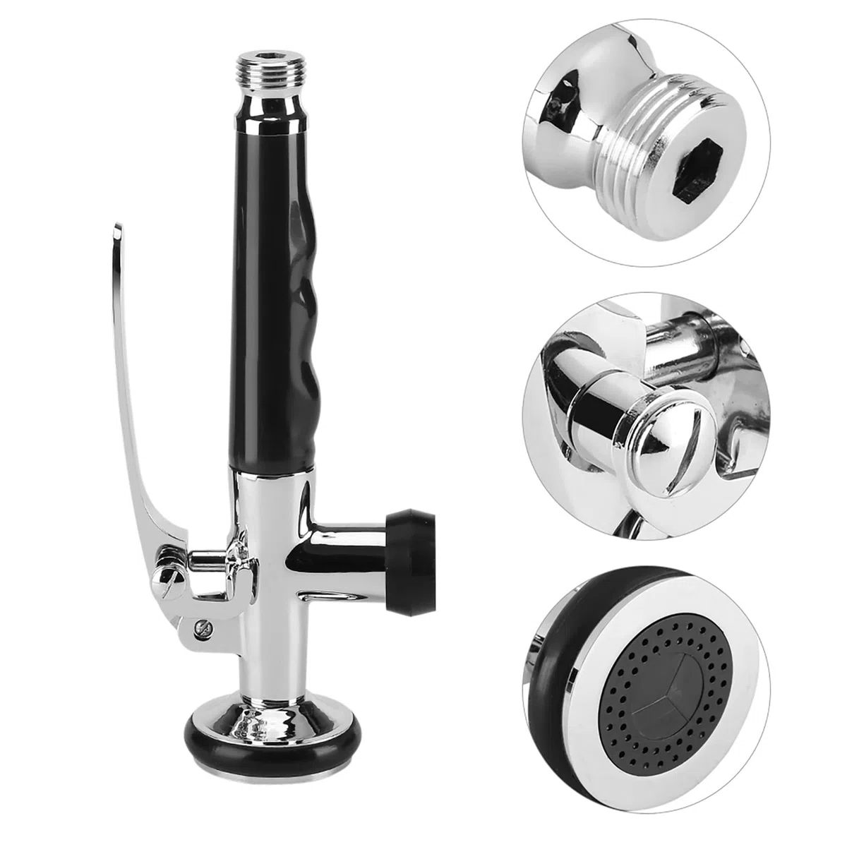 Bec Douchette à de Cuisine pour Lavabo, Robinet de Lavabo Compact en Inoxydable Pommeau de Douche pour Cuisine Industrielle Filtre Autonettoyant pour Evier d'hôtellerie Remplacement