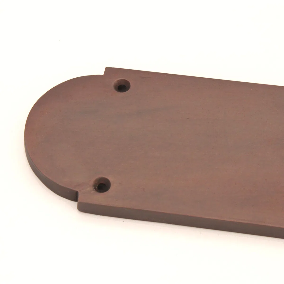 Infinity Decor Plaque de poussée demi-ronde en laiton massif victorien finition bronze vieilli 300 x 75 mm - Plaque de doigt pour porte intérieure ou extérieure
