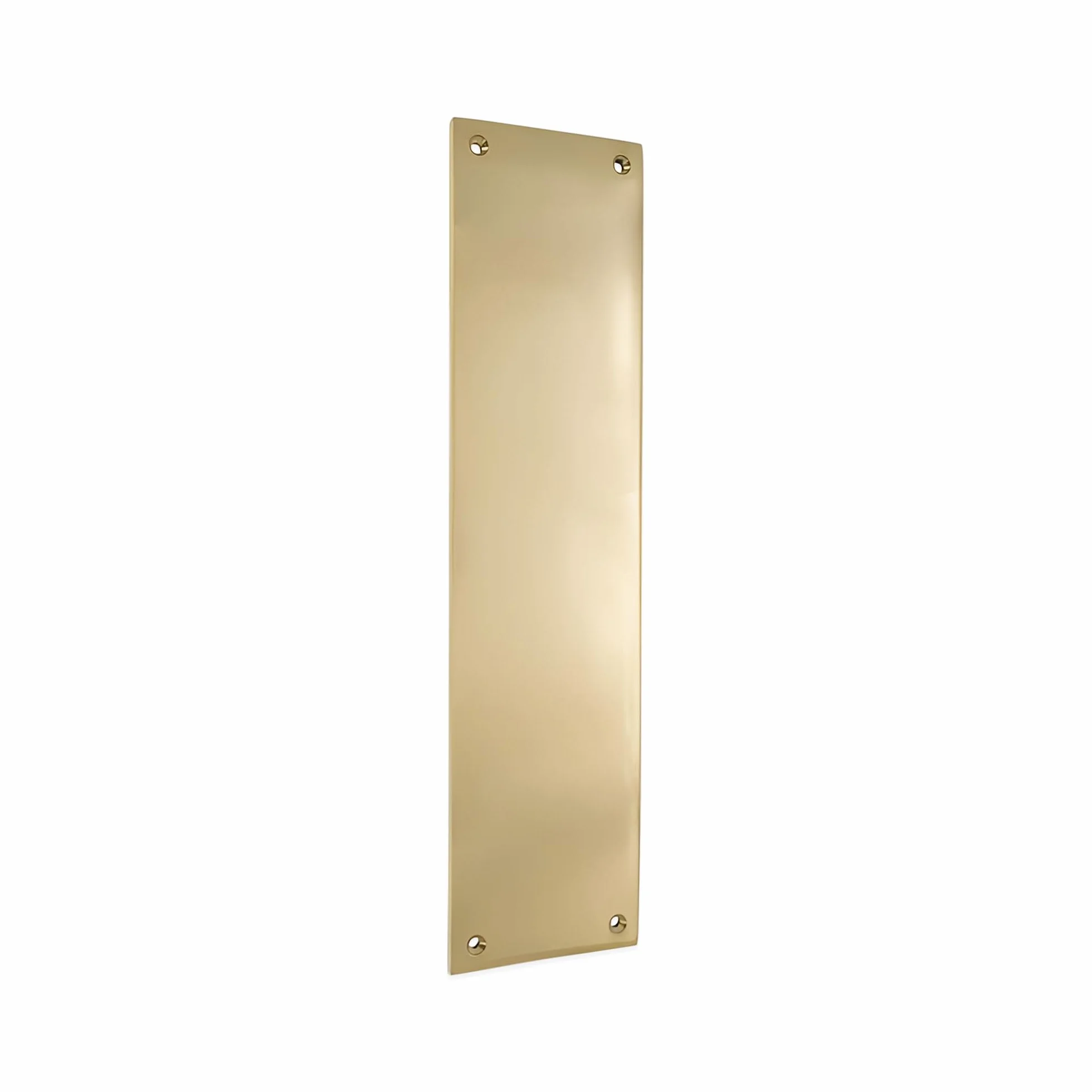 Infinity Decor Plaque de poussée de porte victorienne en laiton forgé de 5 mm, différentes finitions, 300 mm x 80 mm (laiton poli)