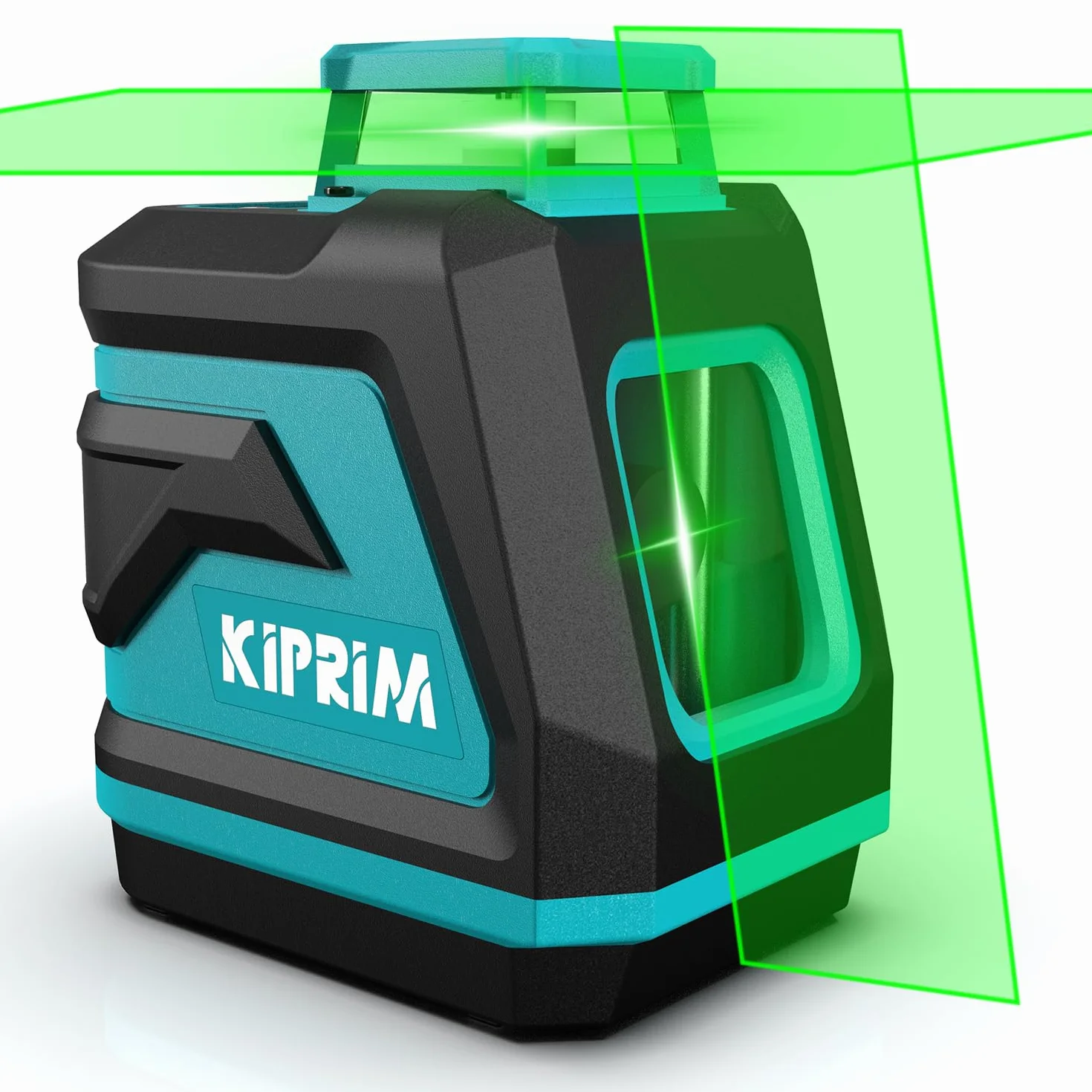 Niveau Laser, Niveau Laser Vert Lignes Croisées Kiprim LV8D avec Visibilité Améliorée, 5 Lignes Laser, Luminosité Réglable, Mode Manuel/Autonivelant/Impulsion, Piles et Sac de Transport Inclus