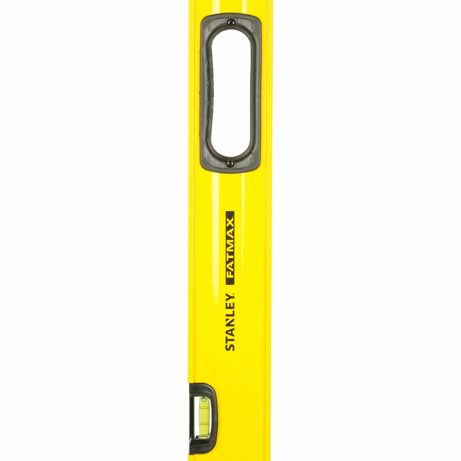 STANLEY 1-43-548 Niveau À Bulle 120 cm Gamme FATMAX - Structure en Aluminium Renforcé- 3 Fioles Haute Visibilité - 2 Semelles Usinées -2 Poignées Bi matière - Embouts de Protection