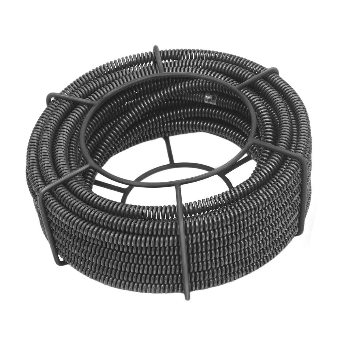 Spirale de nettoyage de tuyaux Ø 16 mm + 20 m, spirale à ressort, déboucheur de canalisations avec support de rangement, pour débarrasser les canalisations
