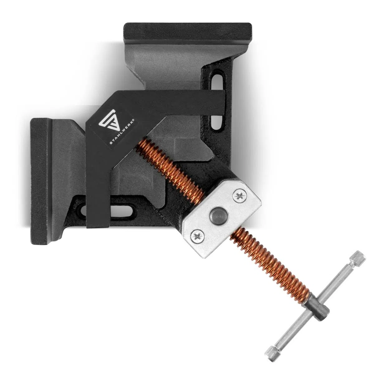 STAHLWERK WK-75 ST Pince pour angle de soudage/serrage angulaire avec ouverture de mâchoire de 75 mm pour la fixation de pièces à usiner à 90 degrés - 7 ans de garantie
