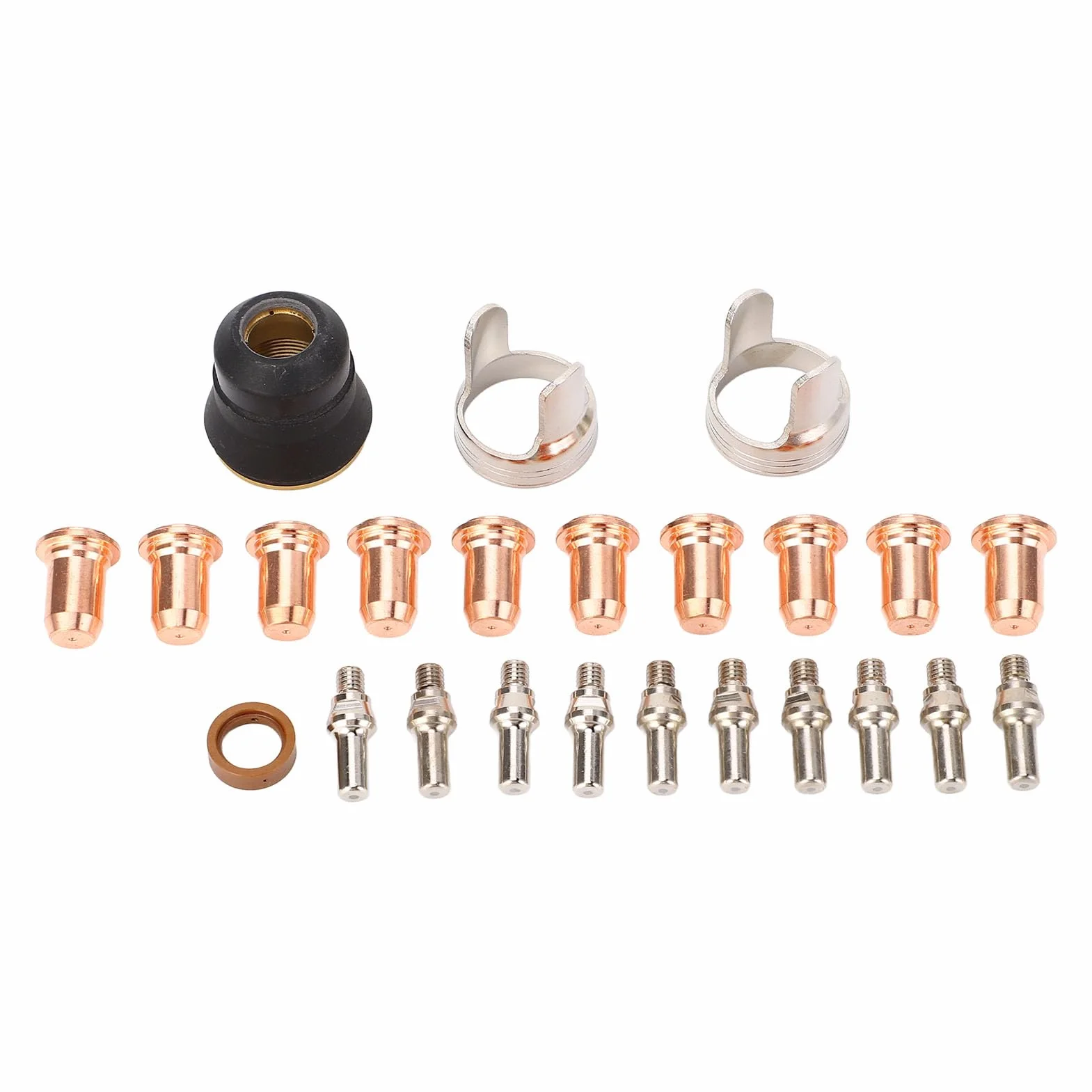 Kit D'électrodes de Pointe IPT40 24 Pièces, Pointe de Torche de Découpe Plasma, Consommables D'électrode en Laiton, Buse de Découpe Plasma, pour CUT 55DS Pro, CUT 65DS, Facile à