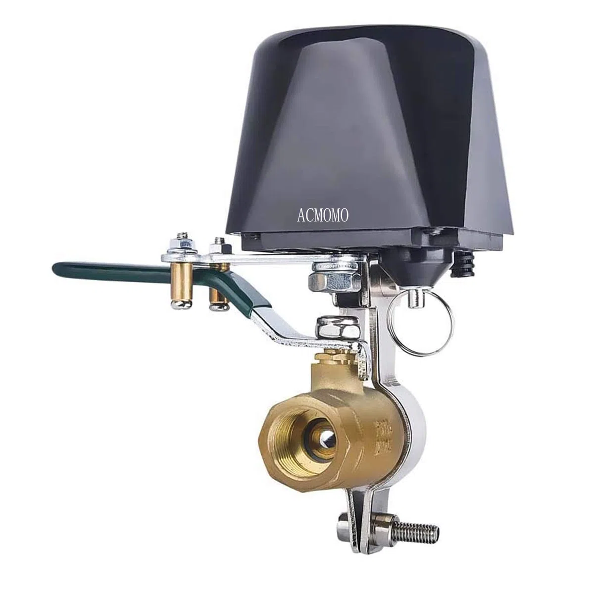 Valve d'eau/gaz compatible avec Alexa/Google Assistant, Wi-Fi télécommande, vanne de contrôle automatisation pour régulateur d'eau gaz, poignée de valve 4 points 1/2
