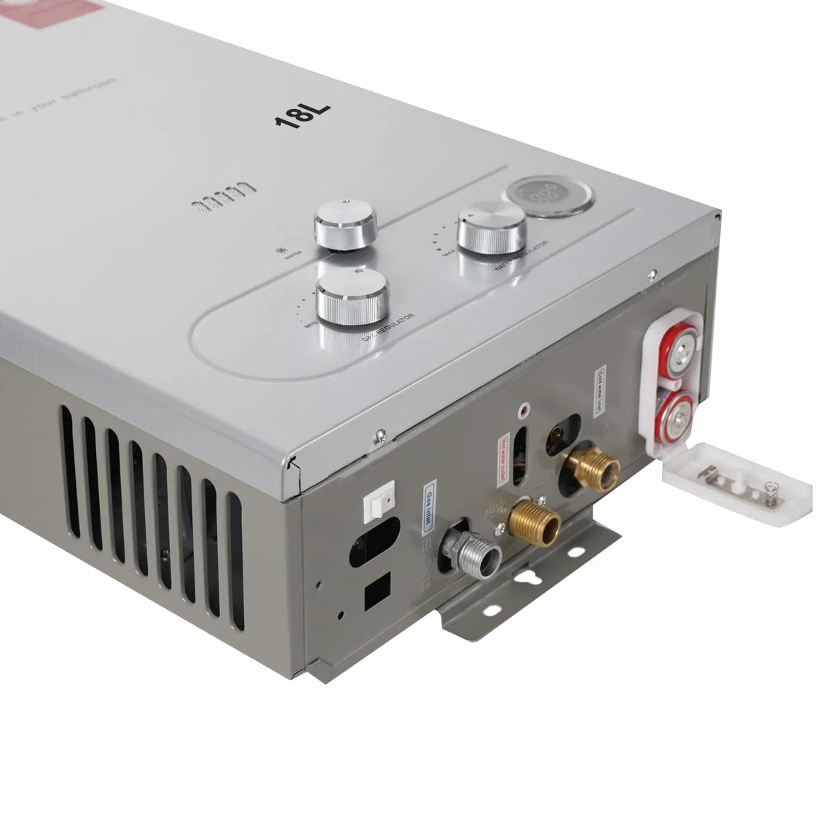 Chauffe-eau Portable Gaz Propane 18L 36KW, Pour Douche Extérieure de Camping au Gaz GPL, Avec Certification CE, Gris