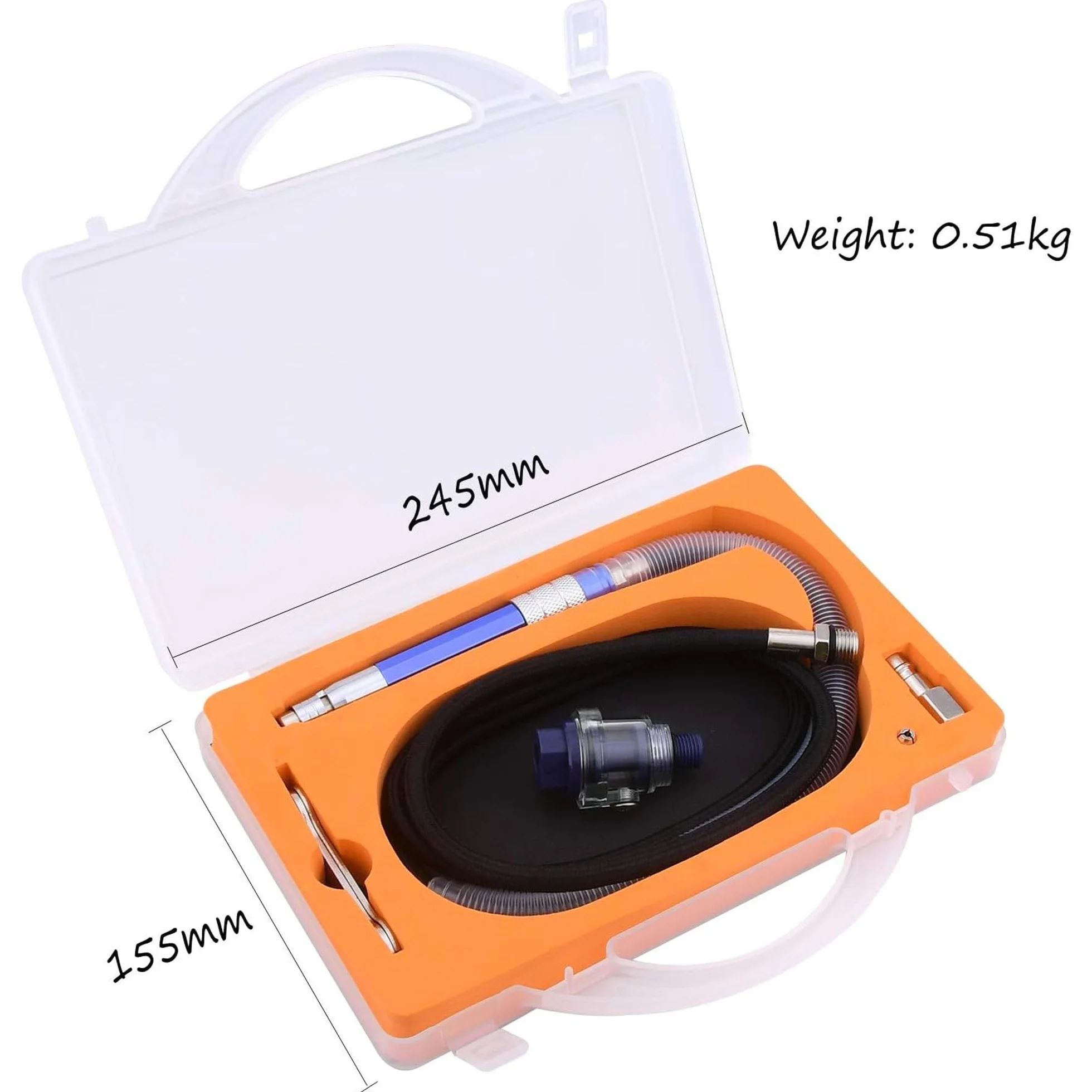 Kit de meuleuse à air comprimé - Mini crayon de 3 mm - Outil de coupe - Crayon pneumatique - Pour meulage et polissage de précision - 56000 tr/min