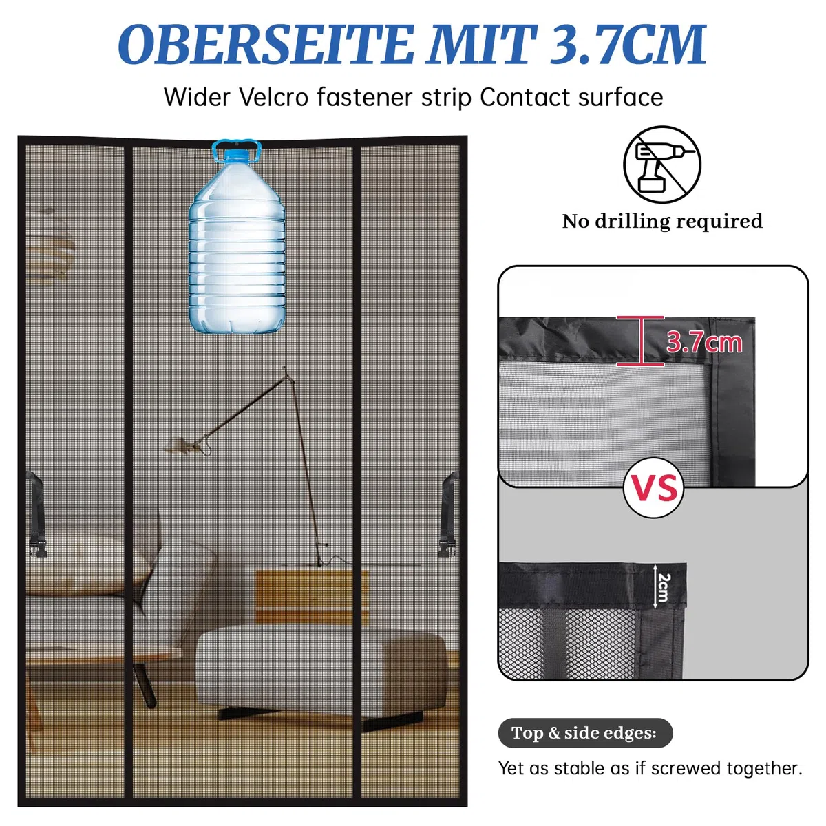 LALAGO Moustiquaire Magnétique 180x222cm - Aimantée Double Ouverture Latérale, Fermeture Automatique - Rideau pour Entrée, Balcon, Fenêtre
