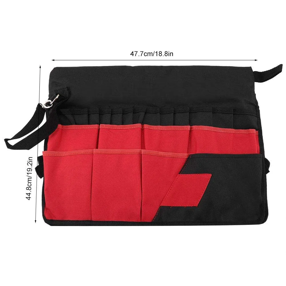 VIFER Sac à Outils pour Seau, Sac à Outils Multifonctionnel en Tissu Oxford avec 42 Poches pour Outils de Jardinage, Noir