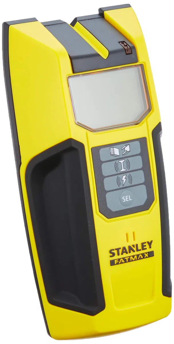 STANLEY Fmht0-77407 Télémètre Laser 300 Gamme FATMAX - Détection Bois Et Métal - Écran LCD - Détection Centre Des Poutres -Alerte Sonore Et Visuelle En Cas De Câble Électrique