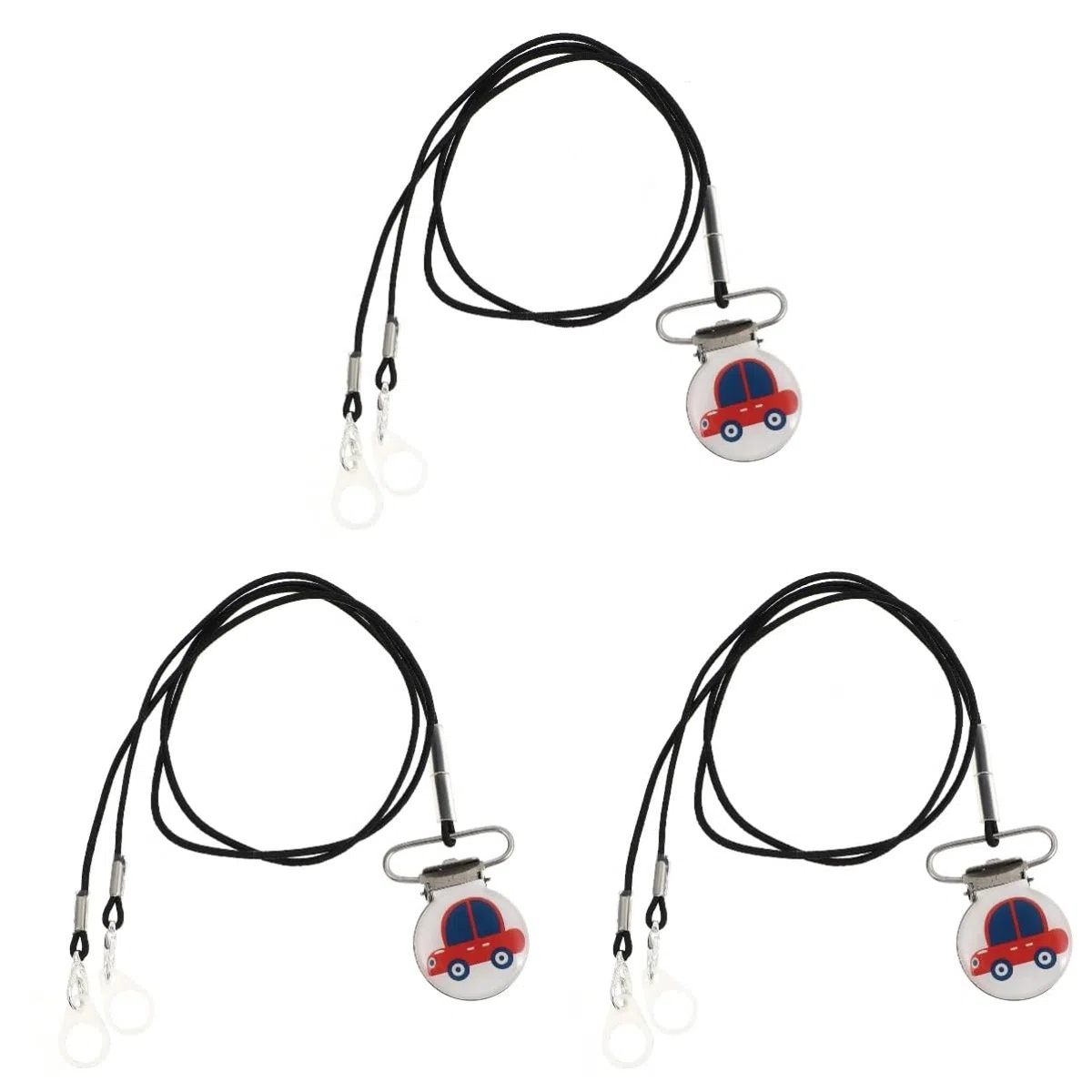Clip Appareil Auditif 3 Pièces Anti-perte De Corde Cordon De Serrage Résonnent Accessoires Sangle Accessoires D'implant Cochléaire Bandes De D'oreille Acier Inoxydable Etc...