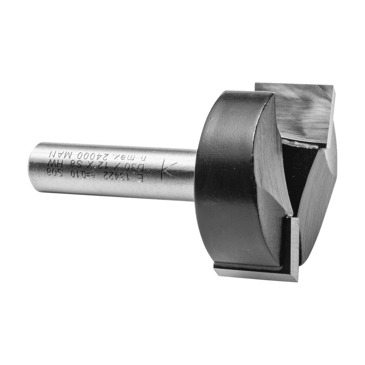 ENT 13422 Fraise à défoncer Carbure, Queue (S) 8 mm, Diamètre (D) 30 mm, NL 12 mm, SL 32 mm, GL 48 mm