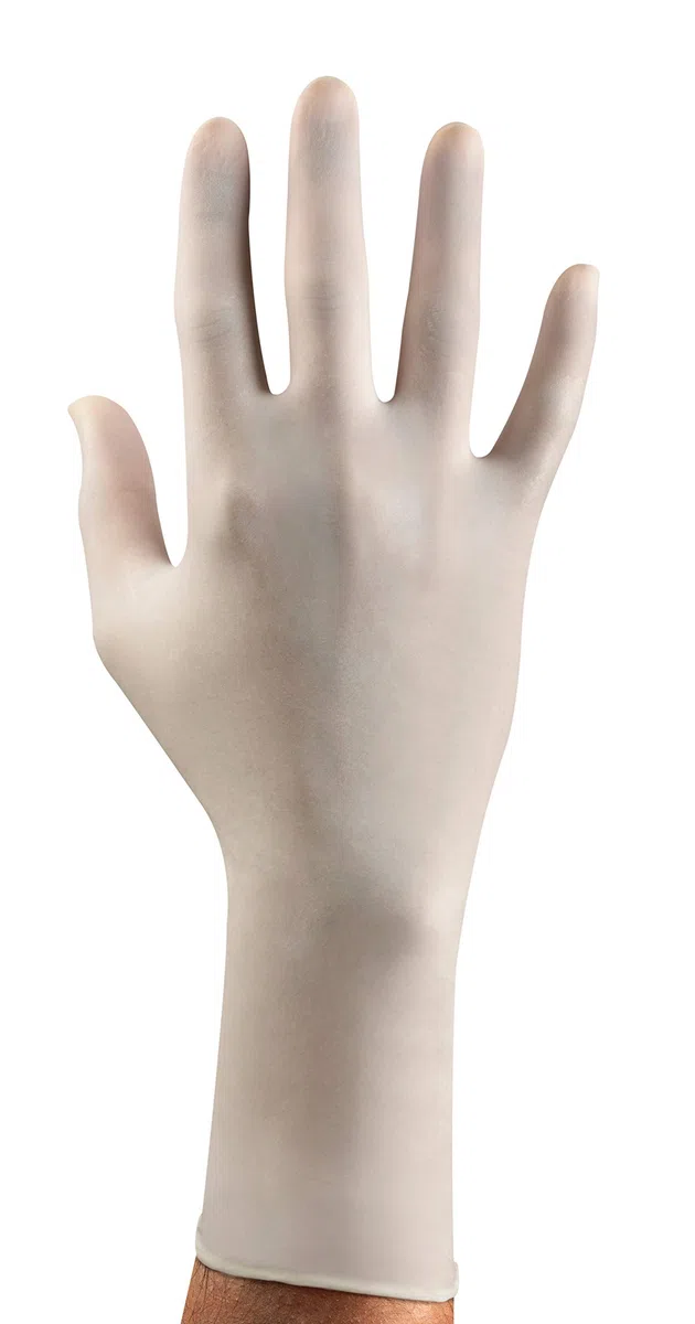 Ansell Nitrilite 93-401 Gants en nitrile, protection contre les produits chimiques et les liquides, Blanc, Taille 8-8.5 (Boîte de 100 gants)