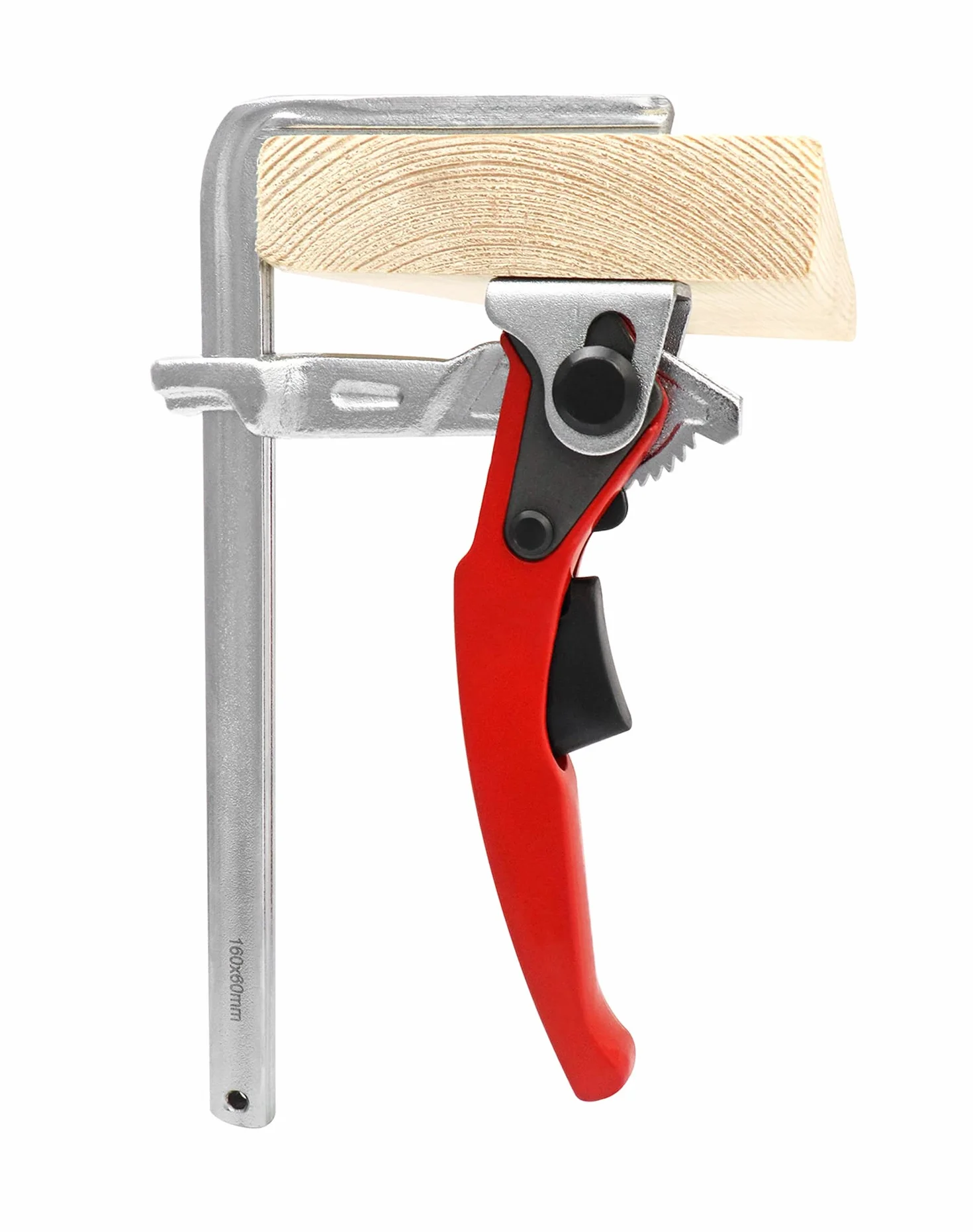 QWORK® Pince de table à cliquet, pince de serrage à dégagement rapide avec capacité de 160mm po et profondeur de gorge de 60mm po pour le ponçage et la coupe, 2 pièces