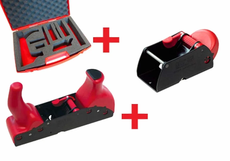 Ensemble de Rabots à Main RALI pour le Travail du Bois | 1 Étui avec Rabots Monobloc 220 et 105, Ensemble de Rabots à Main avec Réglage Instantané de la Profondeur de Lame