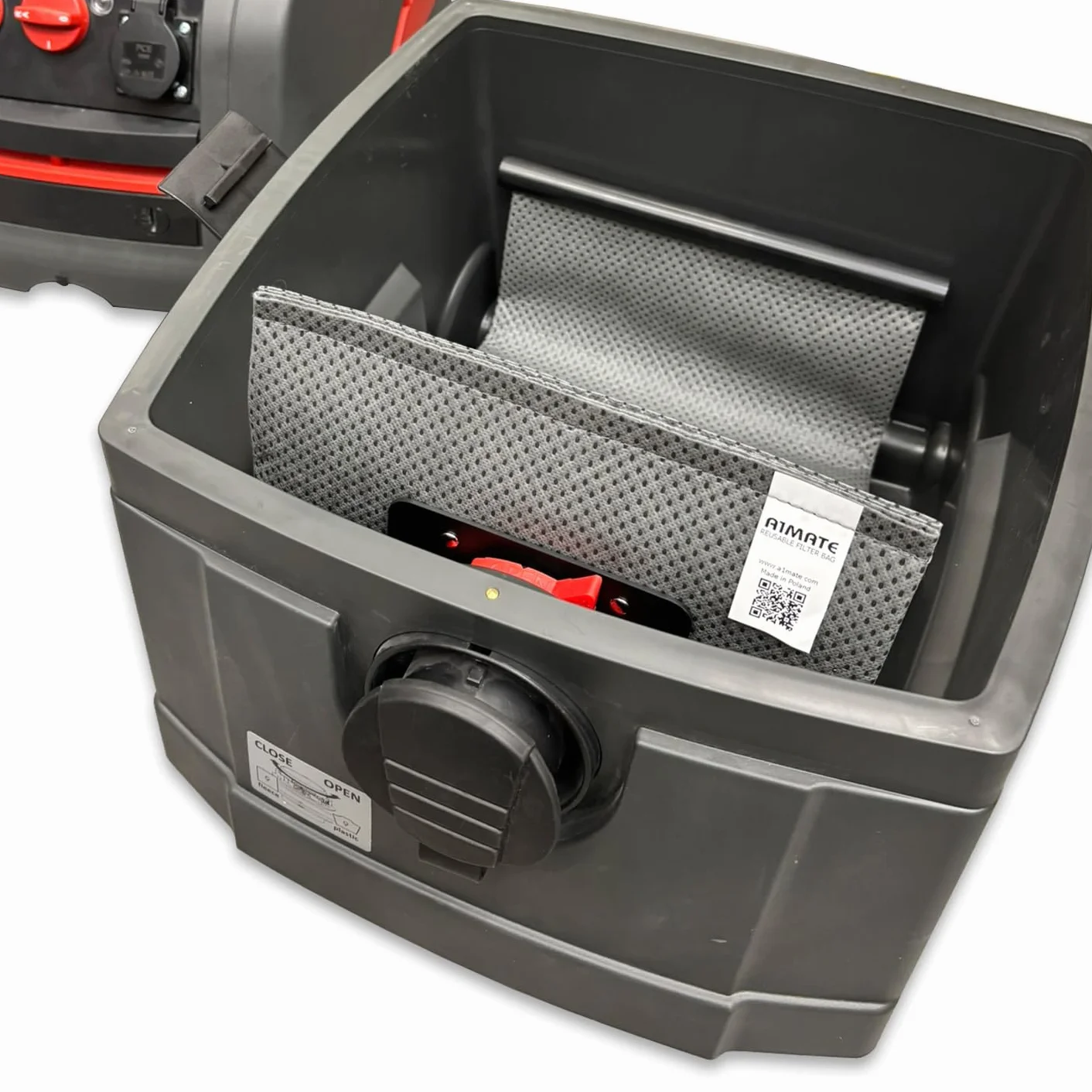 Sac filtrant réutilisable pour Bosch GAS 25, Metabo ASR 35