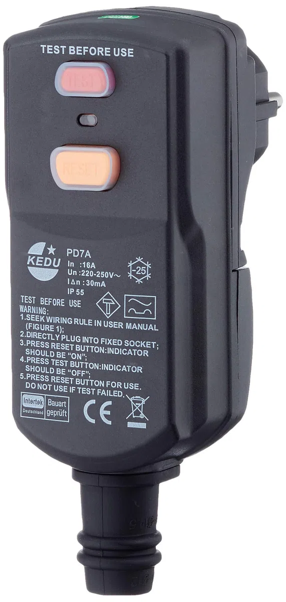 DI-Personne Connecteur de protection pour intérieur IP55 Noir