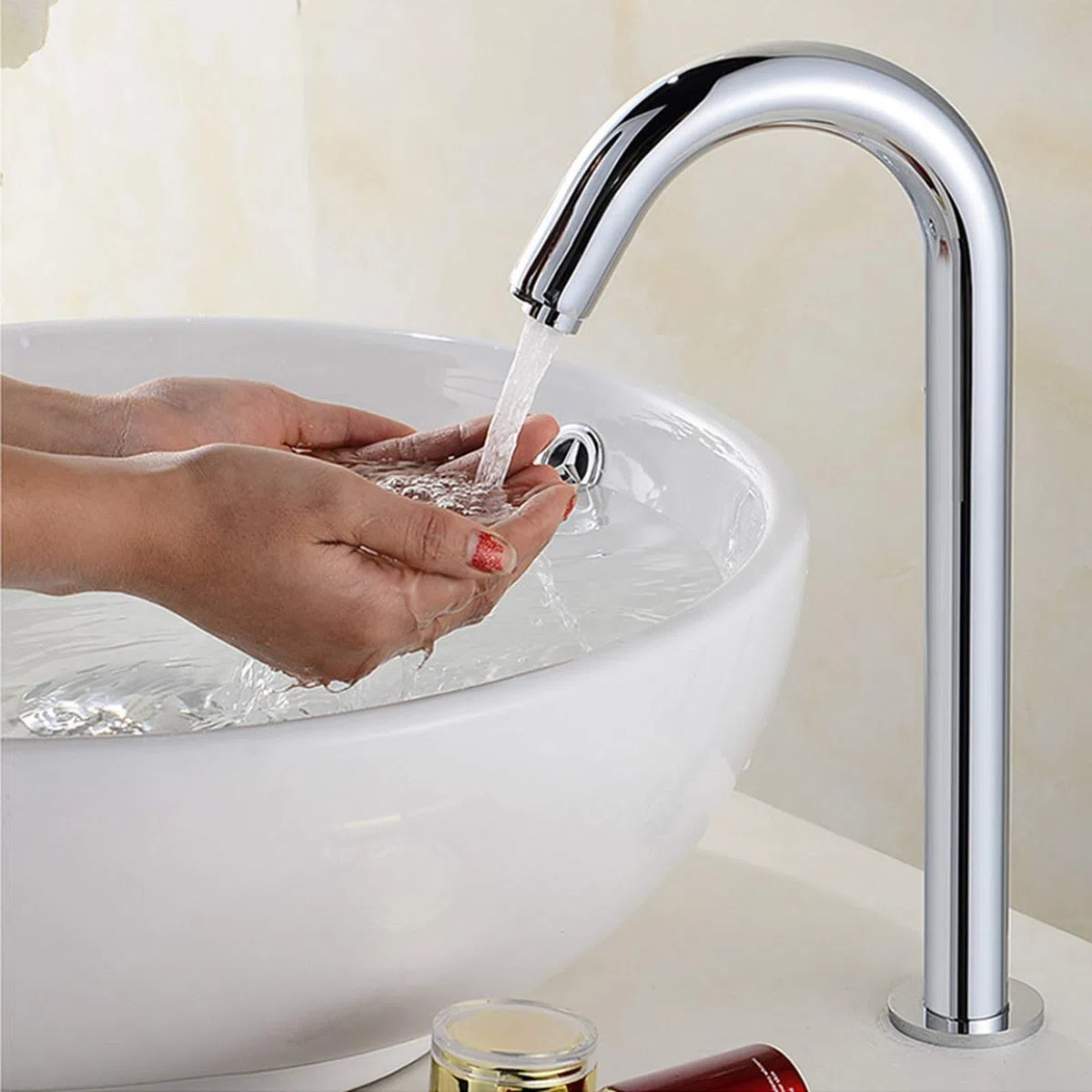 Robinet de lavabo à capteur infrarouge automatique - Sans contact - Avec boîte de commande - Robinet de cuisine sans contact avec capteur automatique