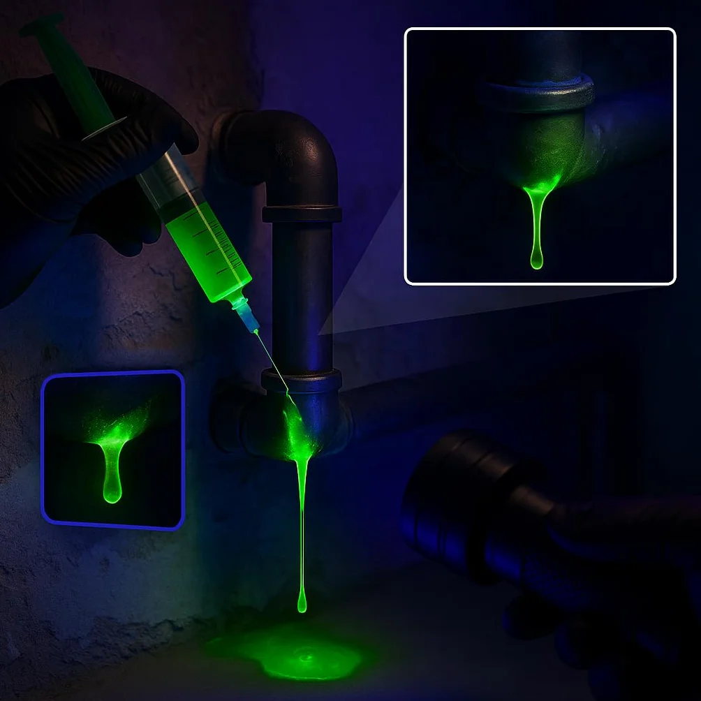 Fluorescéine 5 L – Colorant Traceur Prêt à l’Emploi pour Recherche de Fuites, Tests d’Étanchéité & Traçage de Réseaux d’Eau – Haute Visibilité + Compatible UV