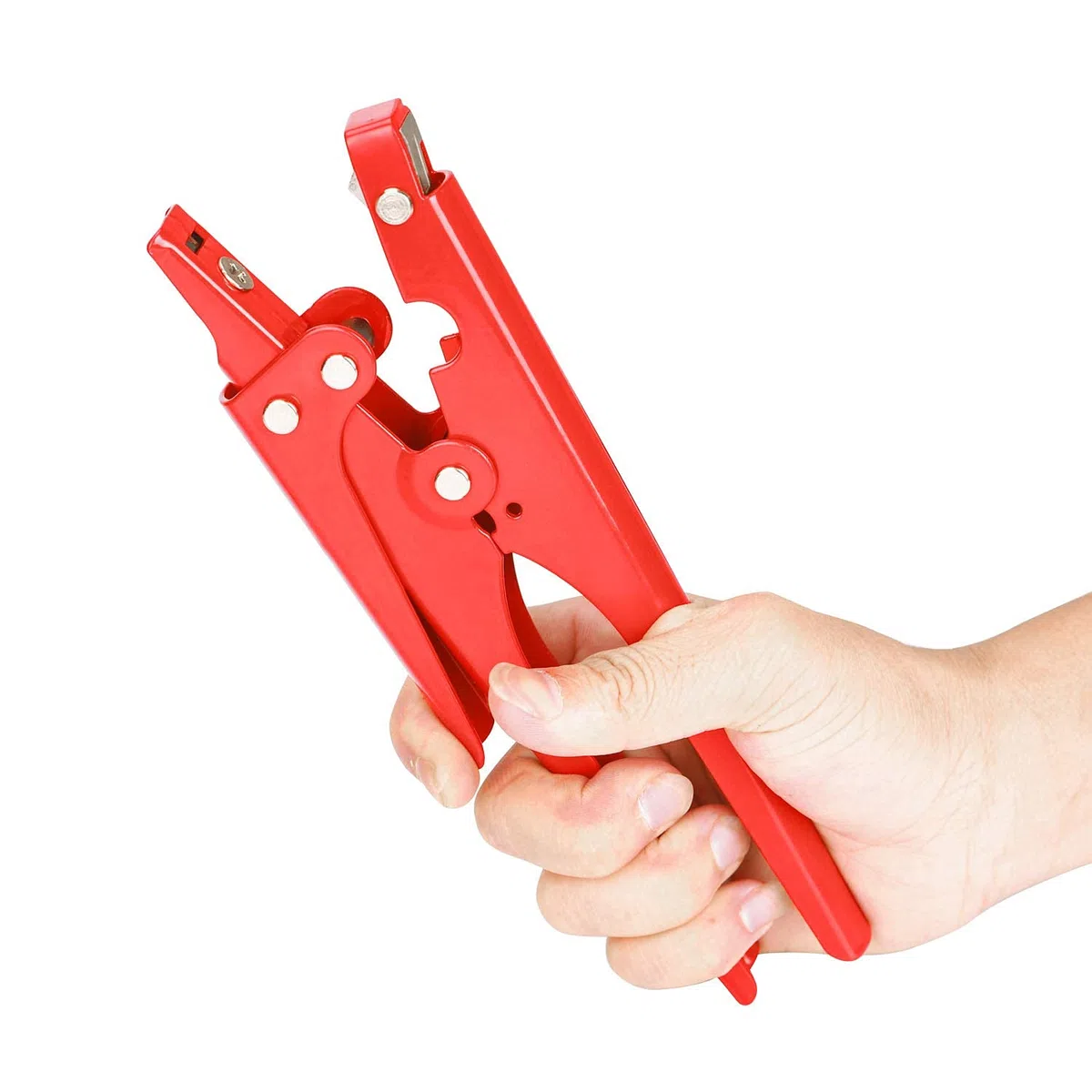 Générique Pince de Serrage et de découpe pour Attaches Auto-bloquantes HS-519 - Entièrement en métal - pour Attaches d'une Largeur maximale 0,9 cm