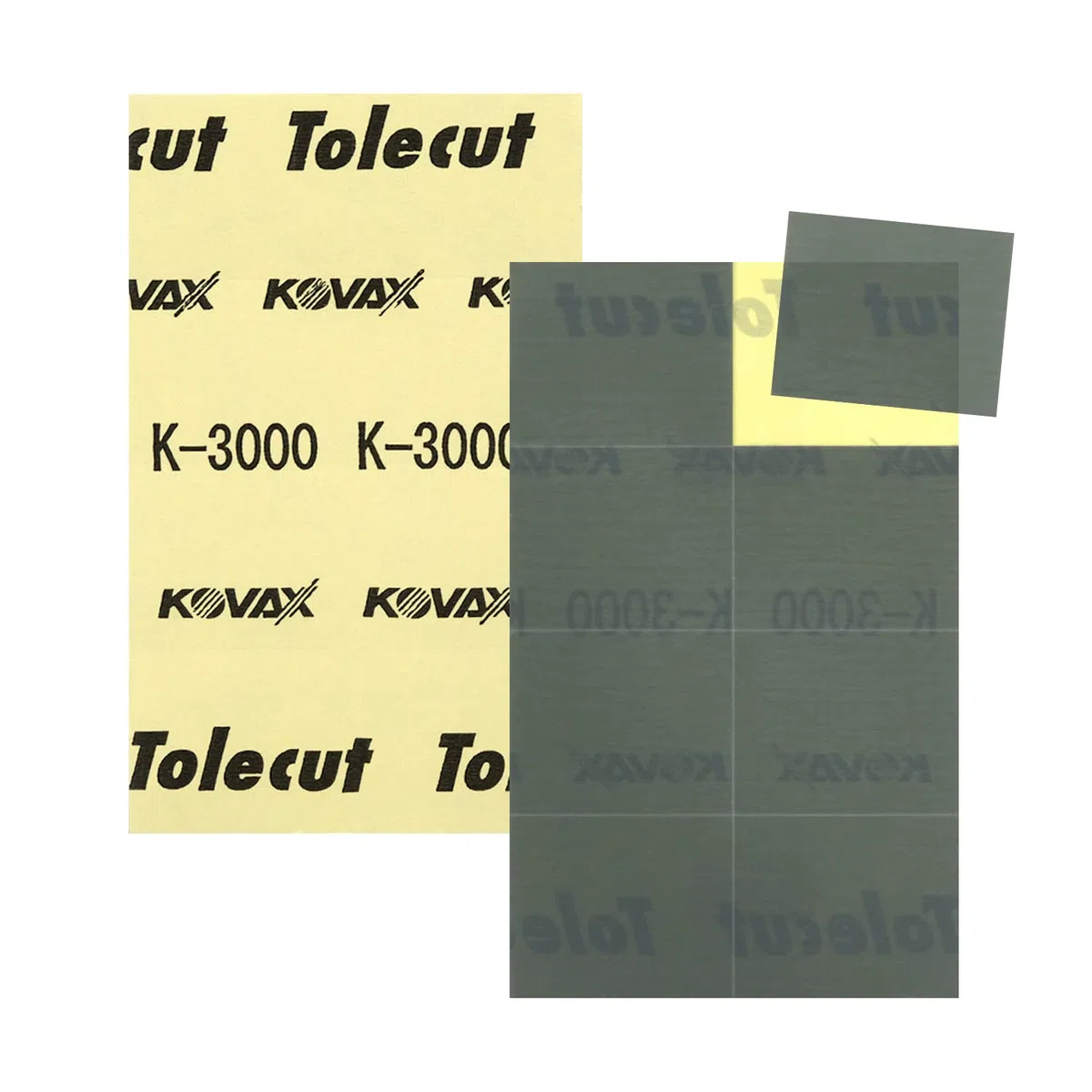 Tolecut PSA 8-Cut Bloc de feuilles abrasives Job-PAK, assorties rose/vert/noir, U191–1521A, 3 feuilles + 1 Toleblock