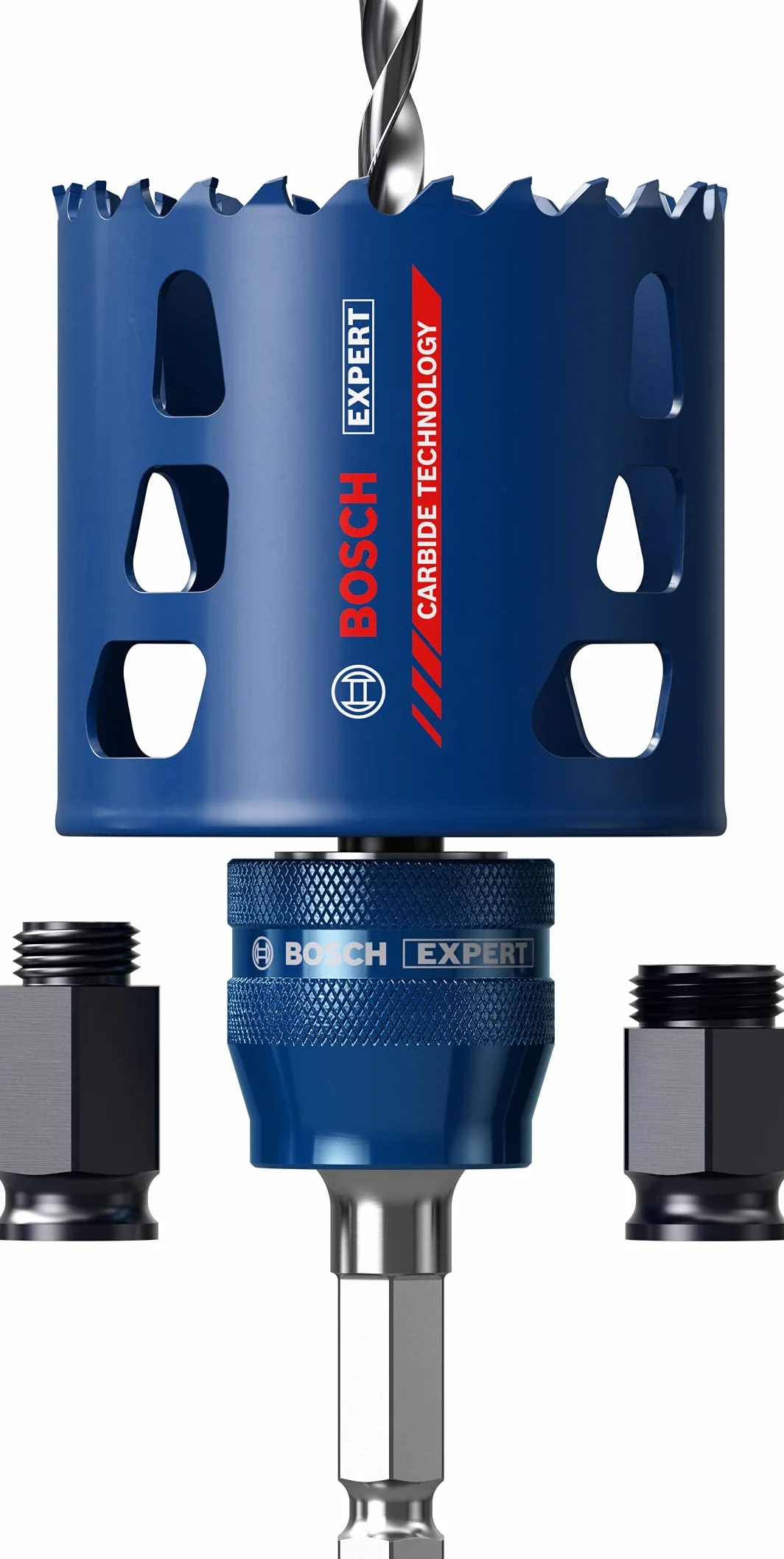 Bosch 1x Kit de démarrage pour scie trépan EXPERT Tough Material (pour Bois avec métal, Brique, Ø 68 mm, Professional Accessoire Perceuse/Visseuse à percussion, Visseuse)