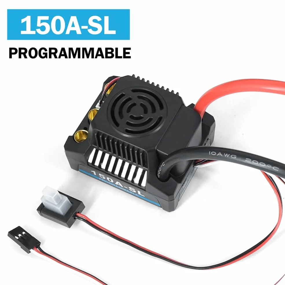 ContrôLeur de Vitesse éLectronique Sans Balais 150A (ESC) pour Voiture pour PièCes de Voiture 1/8 RC