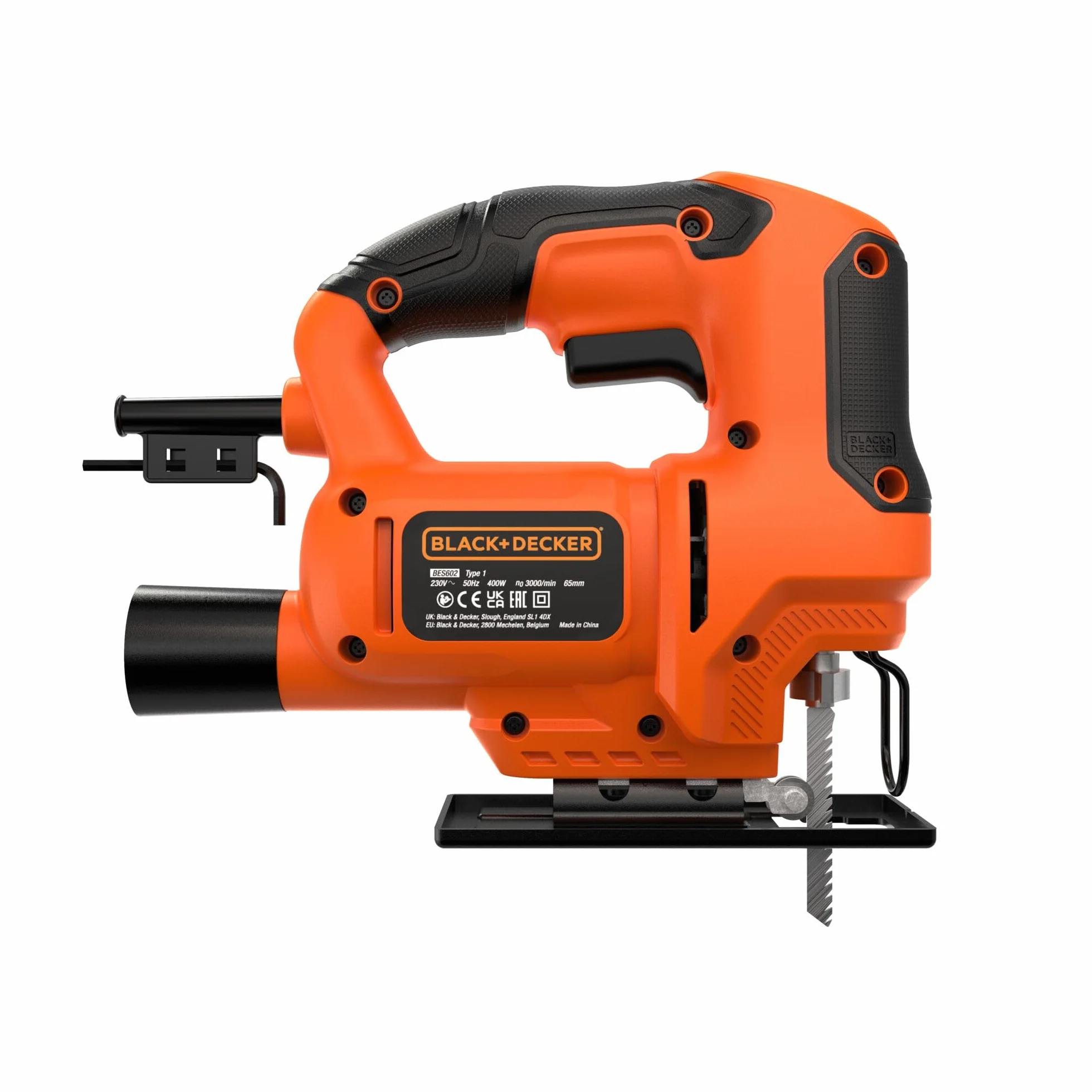 BLACK+DECKER 400 W Scie Sauteuse Filaire à Vitesse Unique, BES602-QS