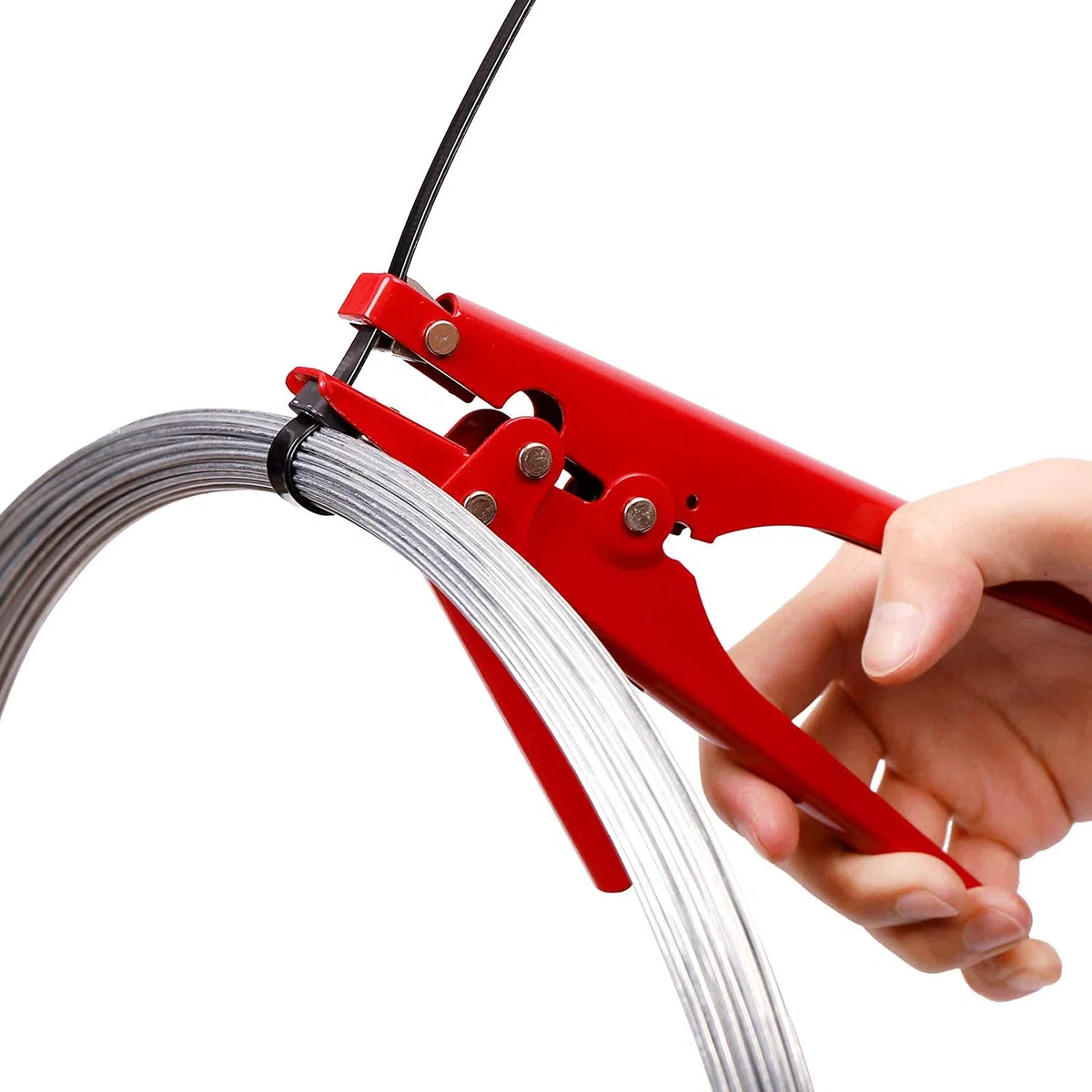 Générique Pince de Serrage et de découpe pour Attaches Auto-bloquantes HS-519 - Entièrement en métal - pour Attaches d'une Largeur maximale 0,9 cm